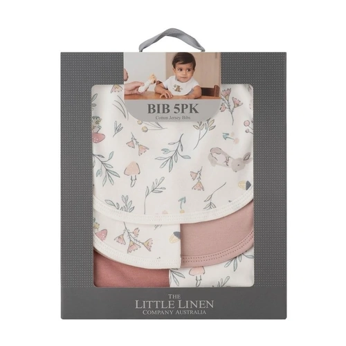 The Little Linen Company Bibs 5pk - Harvest Bunny