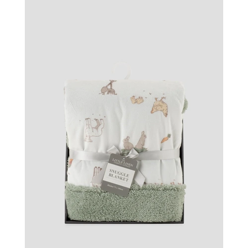 The Little Linen Company Snuggle Blanket - Farmyard Lamb