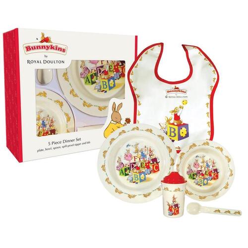 Bunnykins Baby Dinner Set 5 Pieces (ABC Red)