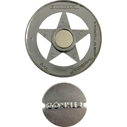 Gonher Sheriff Texas Rangers Metal Magnetic Badge 3Q
