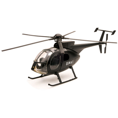 New Ray Sky Pilot Civilian Diecast Helicopter - S.W.A.T NH-500 - Black