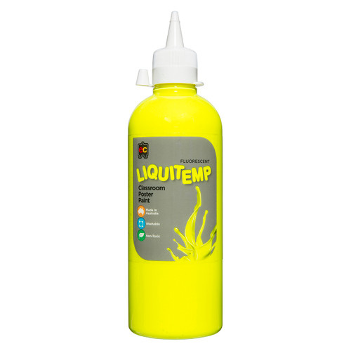 EC Fluro Liquitemp 500ml Paint Assorted Colours; One Supplied [Colour: Yellow]