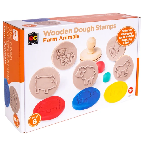 EC Wooden Dough Stamps - Farm Animals EVEWSFARM