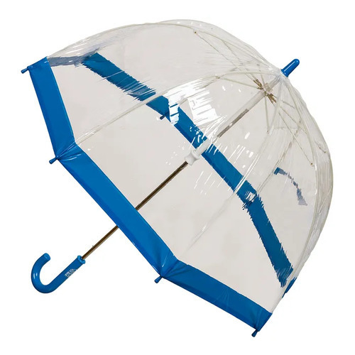 Clifton Kids Clear Birdcage Umbrella with Blue Trim