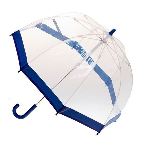 Clifton Kids Clear Birdcage Umbrella with Navy Trim**