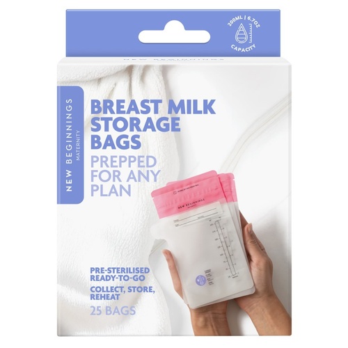 New Beginnings Breast Milk Storage Bags 25 Pack NFMS25