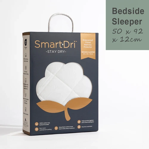 Living Textiles Smart Dri Bedside Bassinet/Co-Sleeper Fitted Mattress Protector 9909251