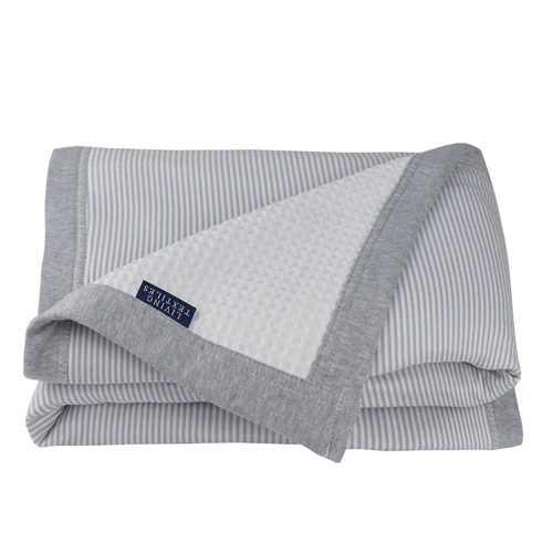 Living Textiles Cot Waffle Blanket - Grey