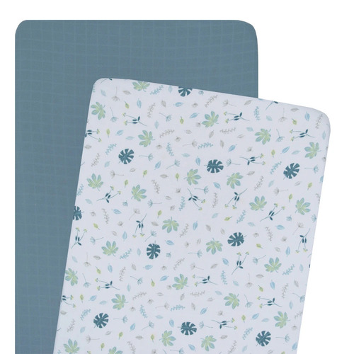 Living Textiles 100 Organic Cotton Muslin Bassinet 2pk Fitted Sheets