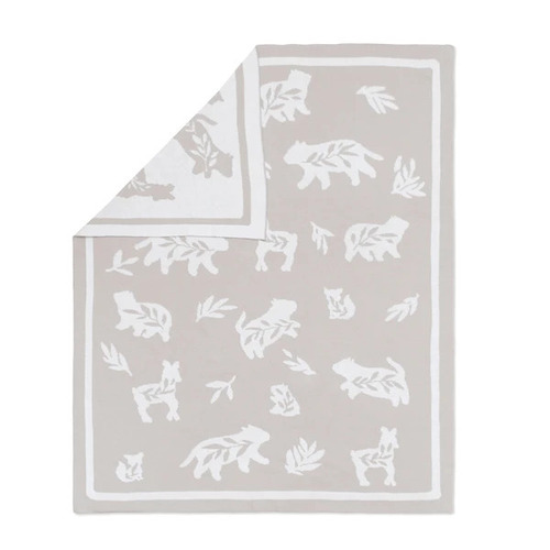 Lolli Living Knitted Pram Baby Blanket - Bosco Bear