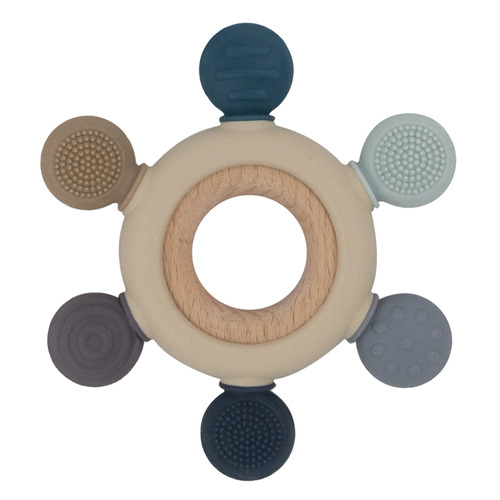 Living Textiles Playground Multi-Surface Teething Wheel Colour: Steel Blue