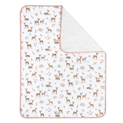 Living Textiles Jersey Sherpa Blanket - Sophia's Garden 