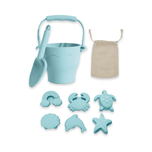 Living Textiles Playground 8pc Silicone Bucket Set - Light Blue 4239483