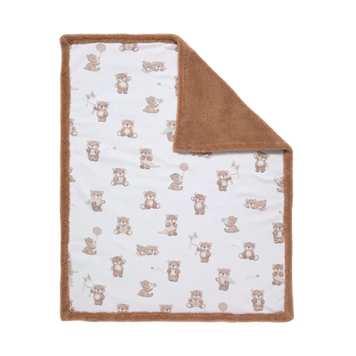 Living Textiles Jersey Sherpa Blanket - Cuddly Bear 9809408