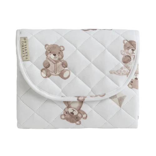 Living Textiles Waterproof Travel Change Mat - Cuddly Bear 6117408