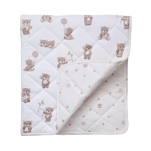 Living Textiles Quilted Cot Comforter - Cuddly Bear 9910408