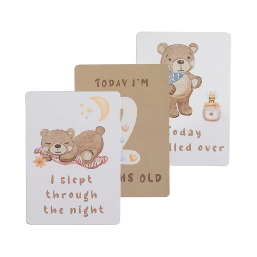 Living Textiles Milestone Cards - Cuddly Bear 2419408