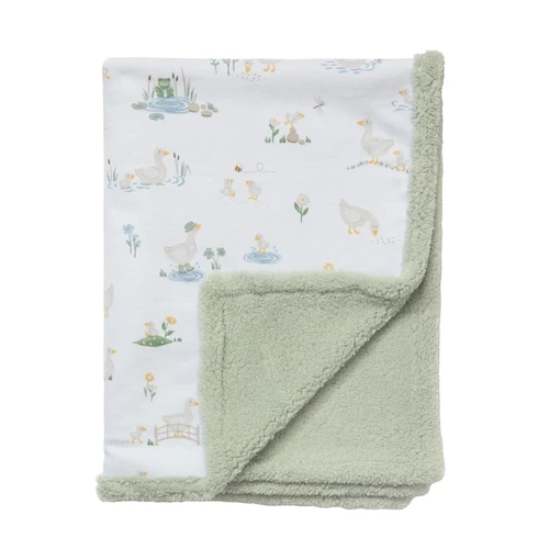 Living Textiles Jersey Sherpa Blanket - Goosey Goosey 9809423