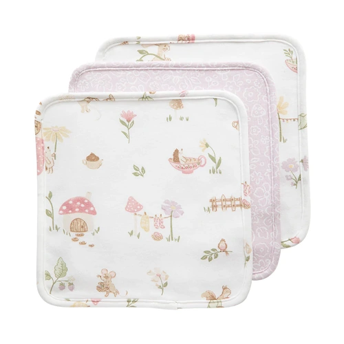 Living Textiles Face Washers 3 Pack Whimsical Wonderland 4033548