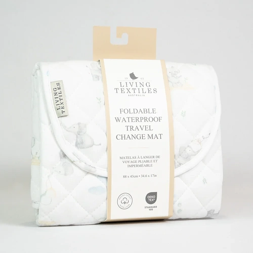 Living Textiles Waterproof Travel Change Mat Elephant Playtime 6117564