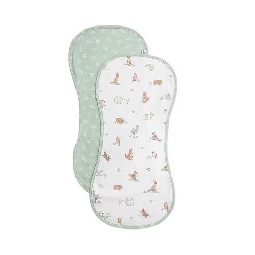 Living Textiles 2pk Burp Cloths Australiana 4721583
