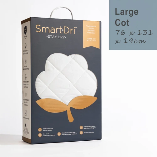 Living Textiles Smart Dri Large Cot Fitted Mattress Protector 19910251