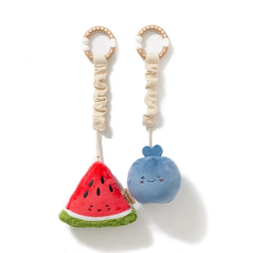 Living Textiles 2pk Mini Market Stroller Toys - Watermelon & Blueberry 4235506