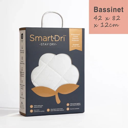 Living Textiles Smart Dri Bassinet Fitted Mattress Protector 9909251