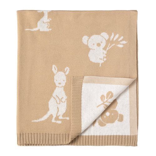 Living Textiles Pram Knitted Blanket - Australiana 4323633
