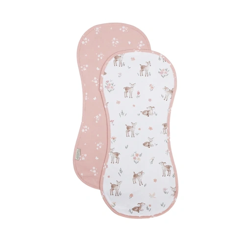 Living Textiles 2pk Burp Cloths Fawn Fables 4721685