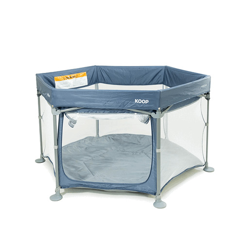 Veebee Koop Portable Play Yard - Grey