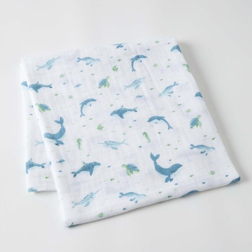 Jiggle & Giggle Ocean Buddies Baby Muslin Wrap NVBW133