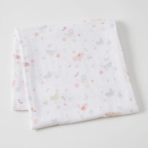 Jiggle & Giggle Birdy Baby Muslin Wrap NVBW135
