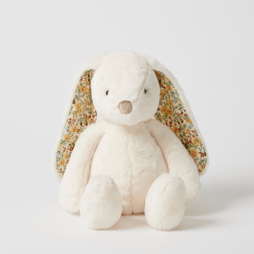 Jiggle & Giggle Floral White Bunny Medium Plush JCST488