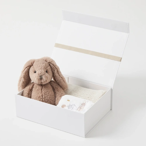 Jiggle & Giggle Taupe Bunny Hamper Gift Set PLHA017