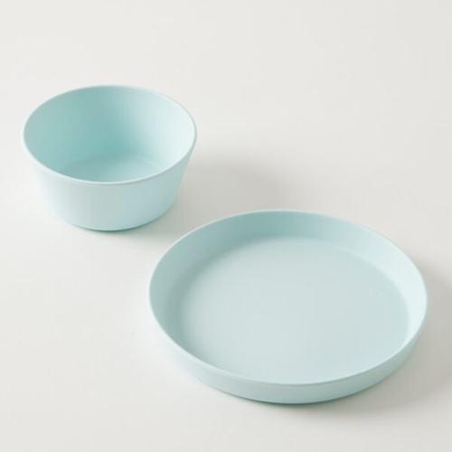 Jiggle & Giggle Riley Silicone Dining Set of 2 Blue WSKD014