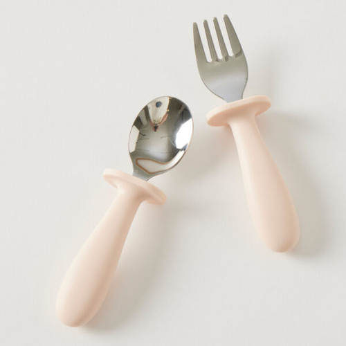 Jiggle & Giggle Riley Cutlery Set Peach WSKD016