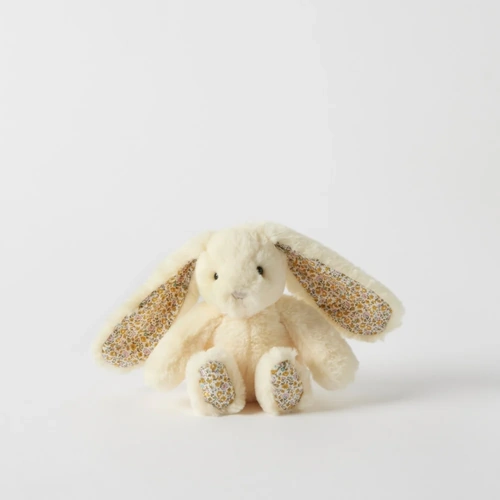 Jiggle & Giggle Floral Lemon Bunny Rattle Small Plush JCBR417