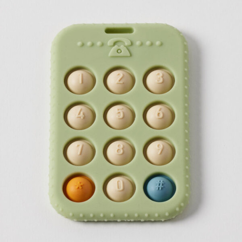 Jiggle & Giggle Telephone Silicone Sensory Pop Teether Toy WSBC027