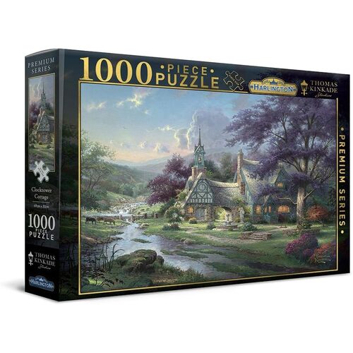 Harlington Thomas Kinkade Studios Clocktower Cottage 1000pc Puzzle 20047