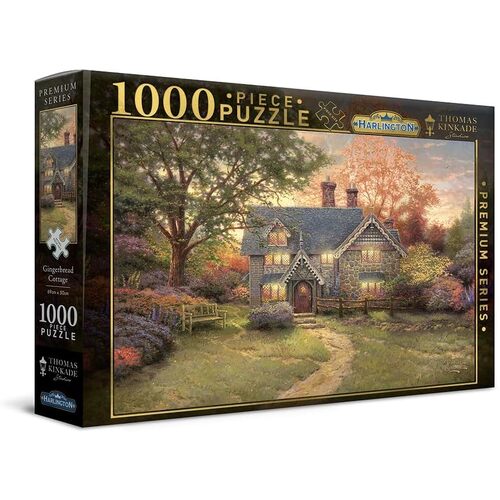 Harlington Thomas Kinkade Studios Gingerbread Cottage 1000pc Puzzle 20050