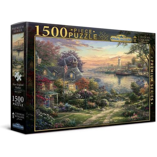 Harlington Thomas Kinkade Studios New England Harbor 1500pc Puzzle 20056