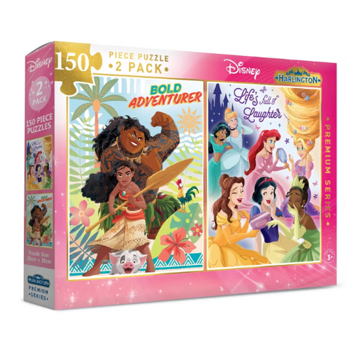Harlington Kids Premium 150pc Puzzle 2 Pack - Disney Princess 20773
