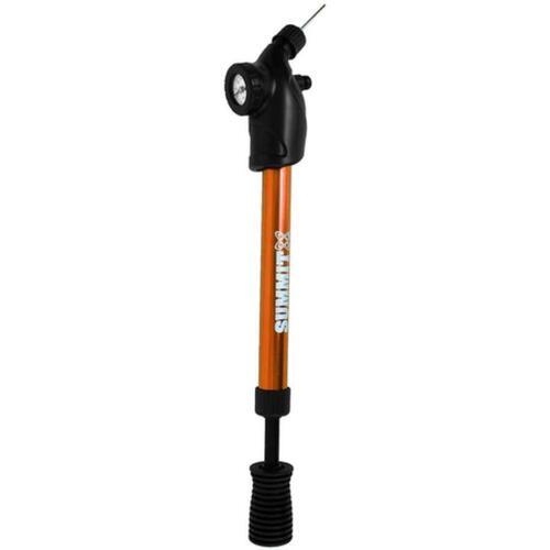 Summit Aluminium Pump & Gauge Set inc Needle & Bike Adaptor Assorted Colours; One Supplied 0900