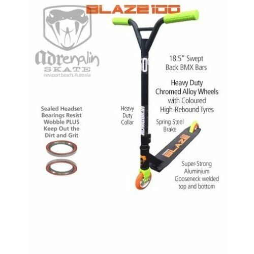 Adrenalin Blaze 100 Stunt Scooter Black