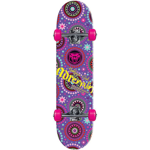 Adrenalin Halfpipe Girl Skateboard - Purple with dots