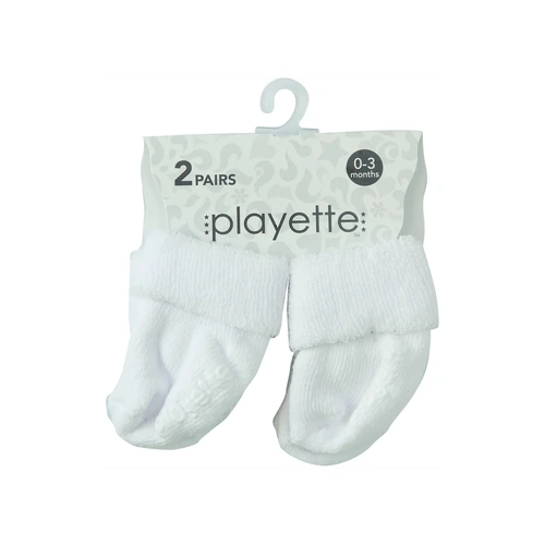 Playette Bootie Socks White 2pk 131207