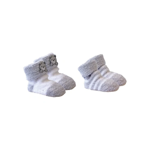 Playette Chenille Bootie Socks Grey 2pk 1328532