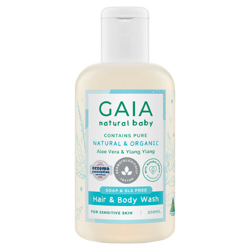 Gaia Natural Baby Hair & Body Wash 200ml 4715-SRT