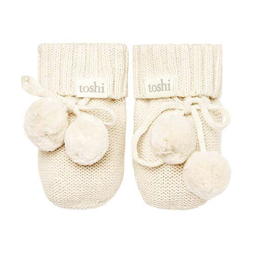 Toshi Organic Booties Marley Cream (Size 000)